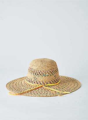 Chapeau forme chapeau paille beige CL femme