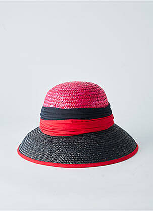 Chapeau forme chapeau paille rose FLECHET femme