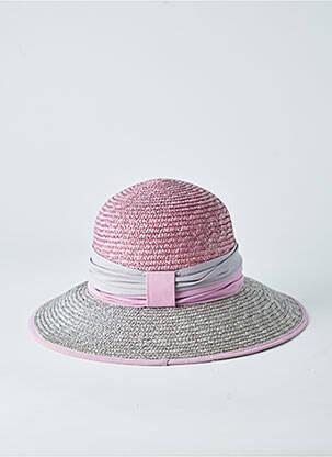 Chapeau forme chapeau paille rose FLECHET femme