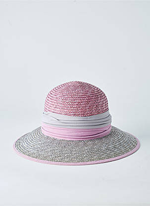 Chapeau forme chapeau paille rose FLECHET femme