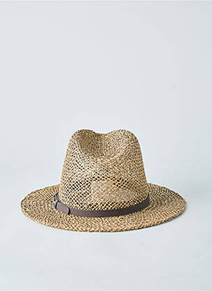 Chapeau forme chapeau paille beige COUSTILLERES femme