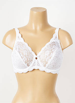 Soutien-gorge légère et transparente haut soutien-gorge emboitant blanc EMPREINTE femme