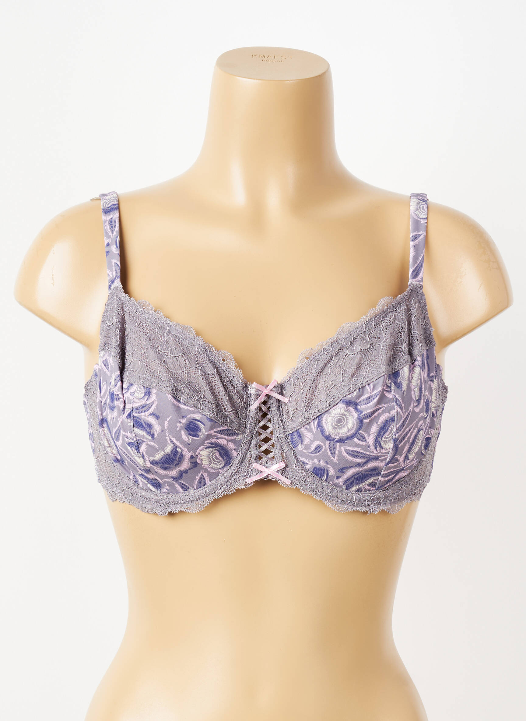 Soutien-gorge effet matière satinée haut soutien-gorge emboitant violet PIEGE femme