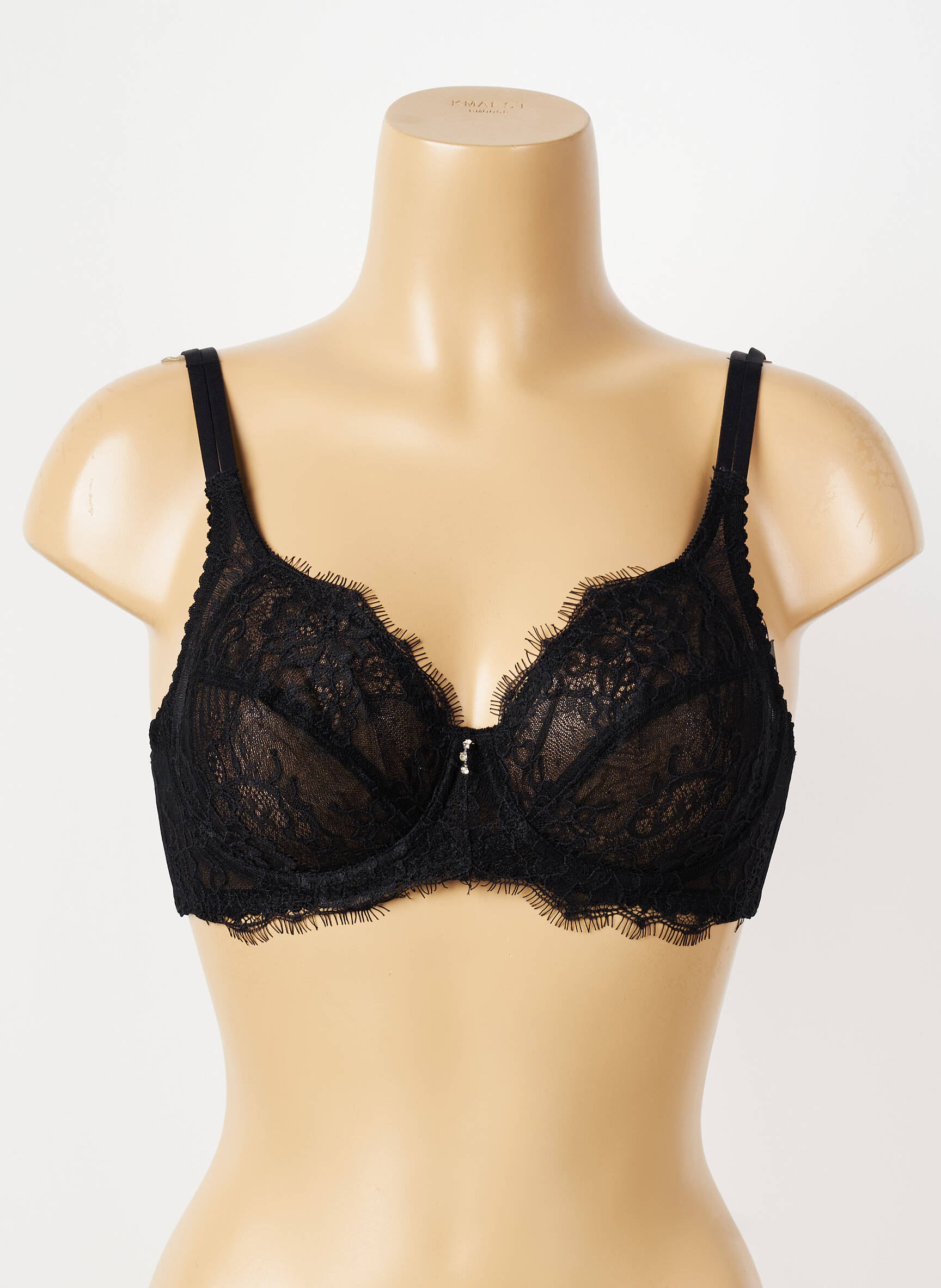 Soutien-gorge légère et transparente haut soutien-gorge emboitant noir PIEGE femme