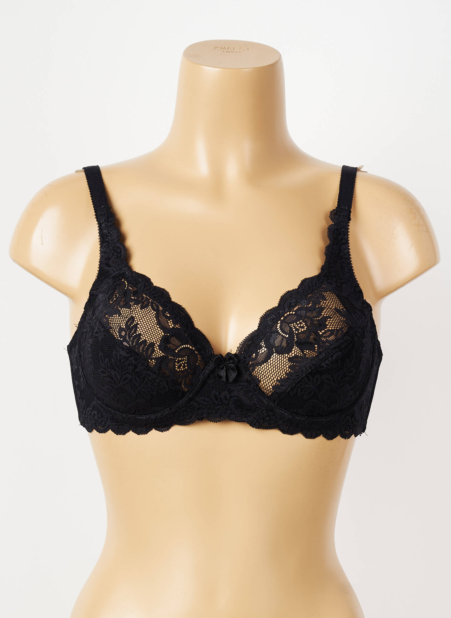 Soutien-gorge effet matière satinée haut soutien-gorge emboitant noir PIEGE femme