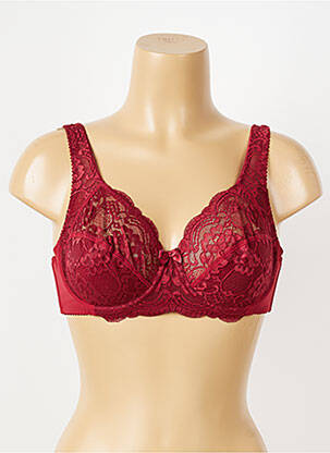 Soutien-gorge effet matière satinée haut soutien-gorge emboitant rouge PIEGE femme