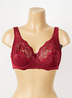 Soutien-gorge effet matière satinée haut soutien-gorge emboitant rouge PIEGE femme