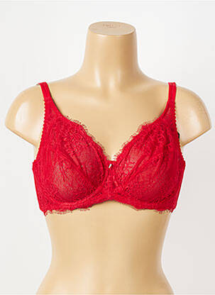 Soutien-gorge légère et transparente haut soutien-gorge emboitant rouge PIEGE femme