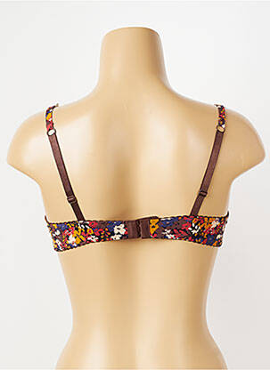 Soutien-gorge effet matière satinée haut soutien-gorge emboitant marron PIEGE femme