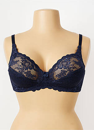 Soutien-gorge effet matière satinée haut soutien-gorge emboitant bleu PIEGE femme