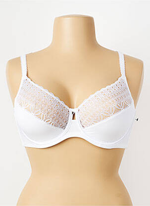 Soutien-gorge effet matière satinée haut soutien-gorge emboitant blanc SASSA femme