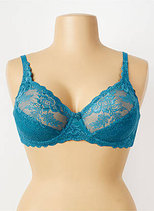 Soutien-gorge effet matière satinée haut soutien-gorge emboitant bleu PIEGE femme