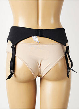 Guêpière/porte-jarretelle effet matière satinée noir FANTASIE femme