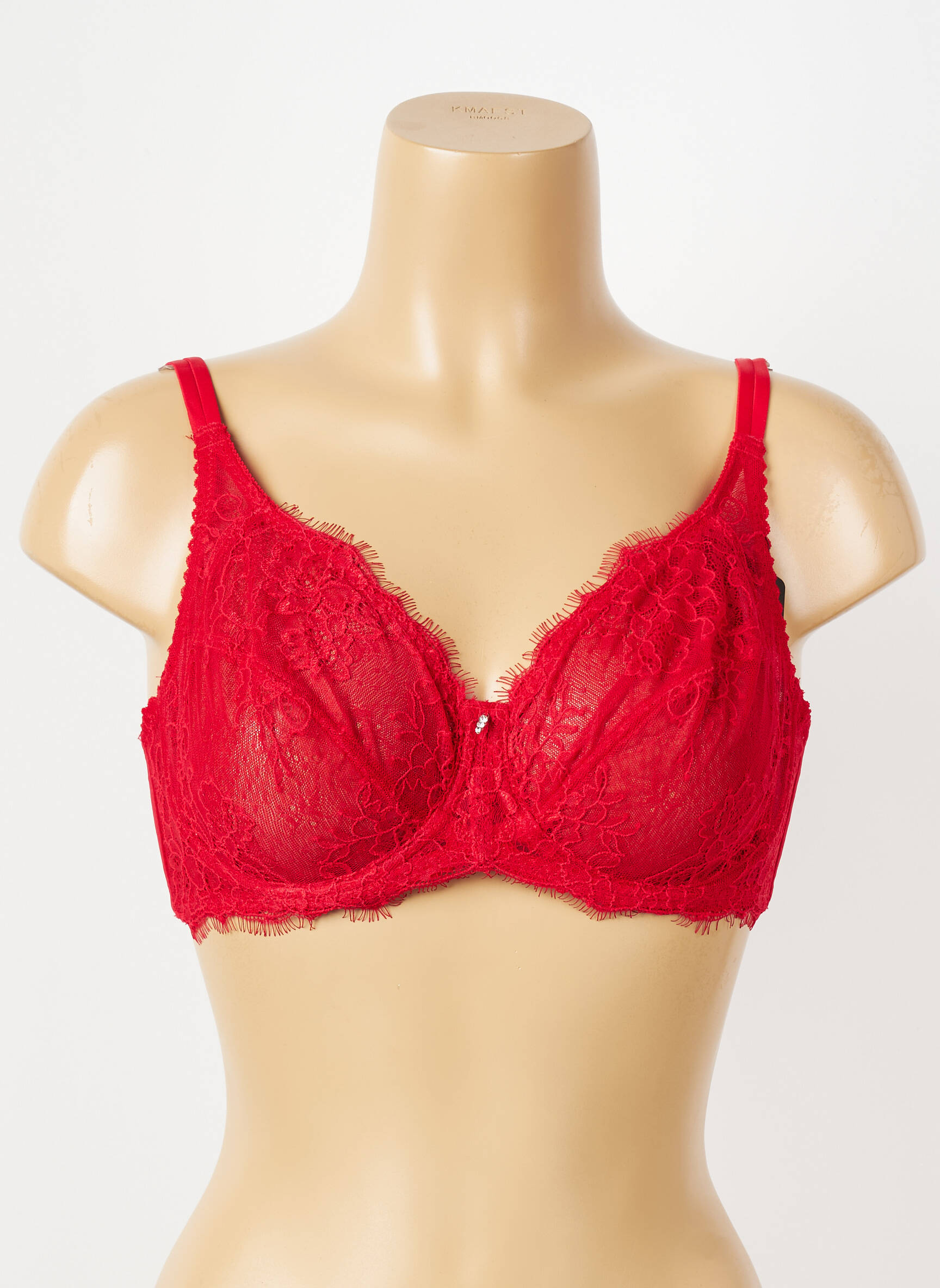 Soutien-gorge légère et transparente haut soutien-gorge emboitant rouge PIEGE femme