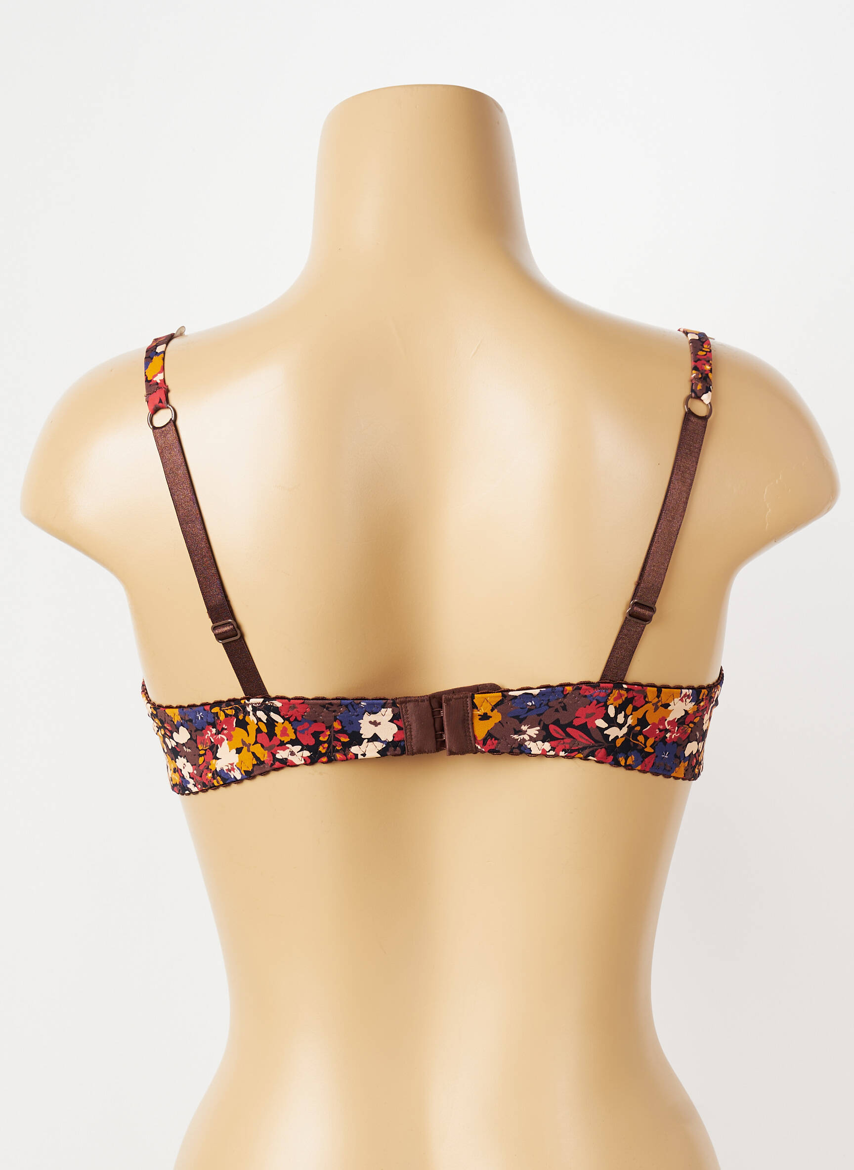 Soutien-gorge effet matière satinée haut soutien-gorge emboitant marron PIEGE femme