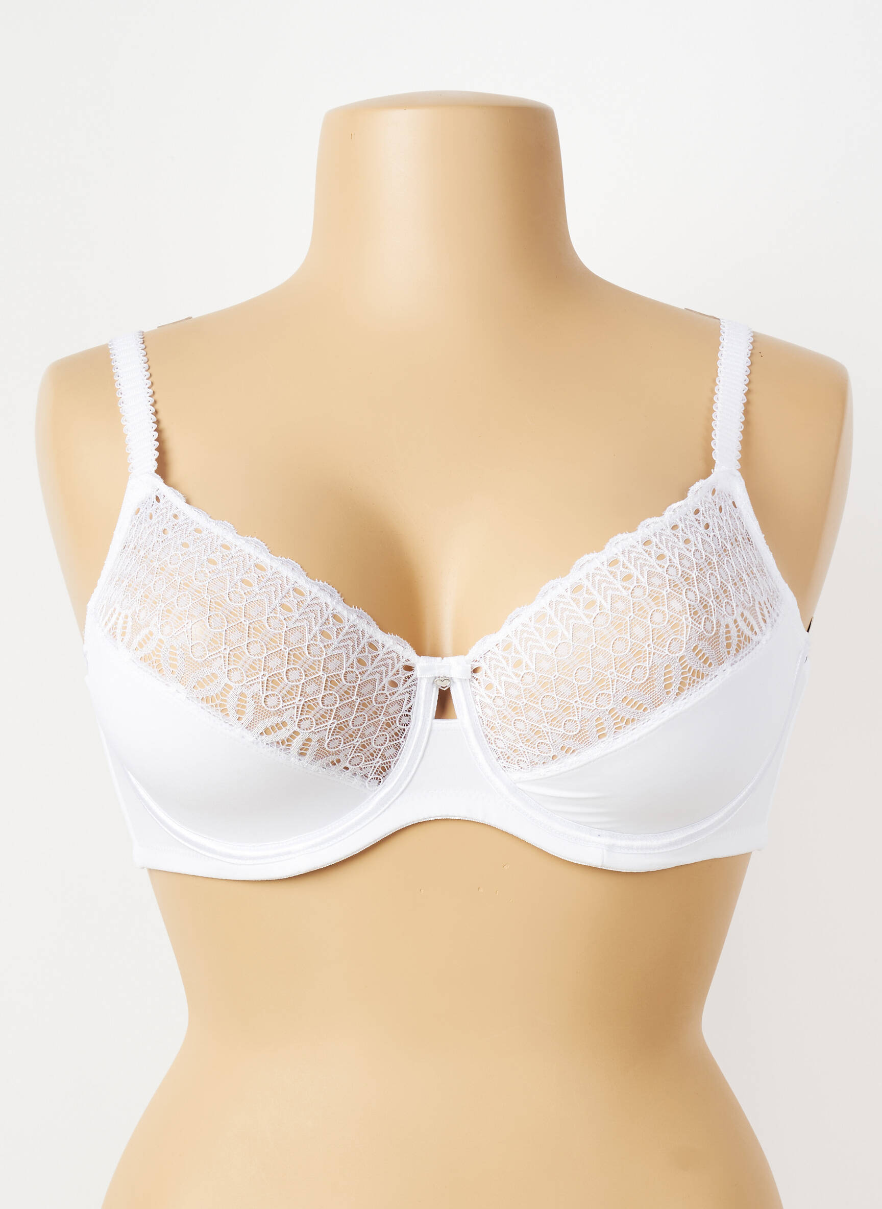 Soutien-gorge effet matière satinée haut soutien-gorge emboitant blanc SASSA femme