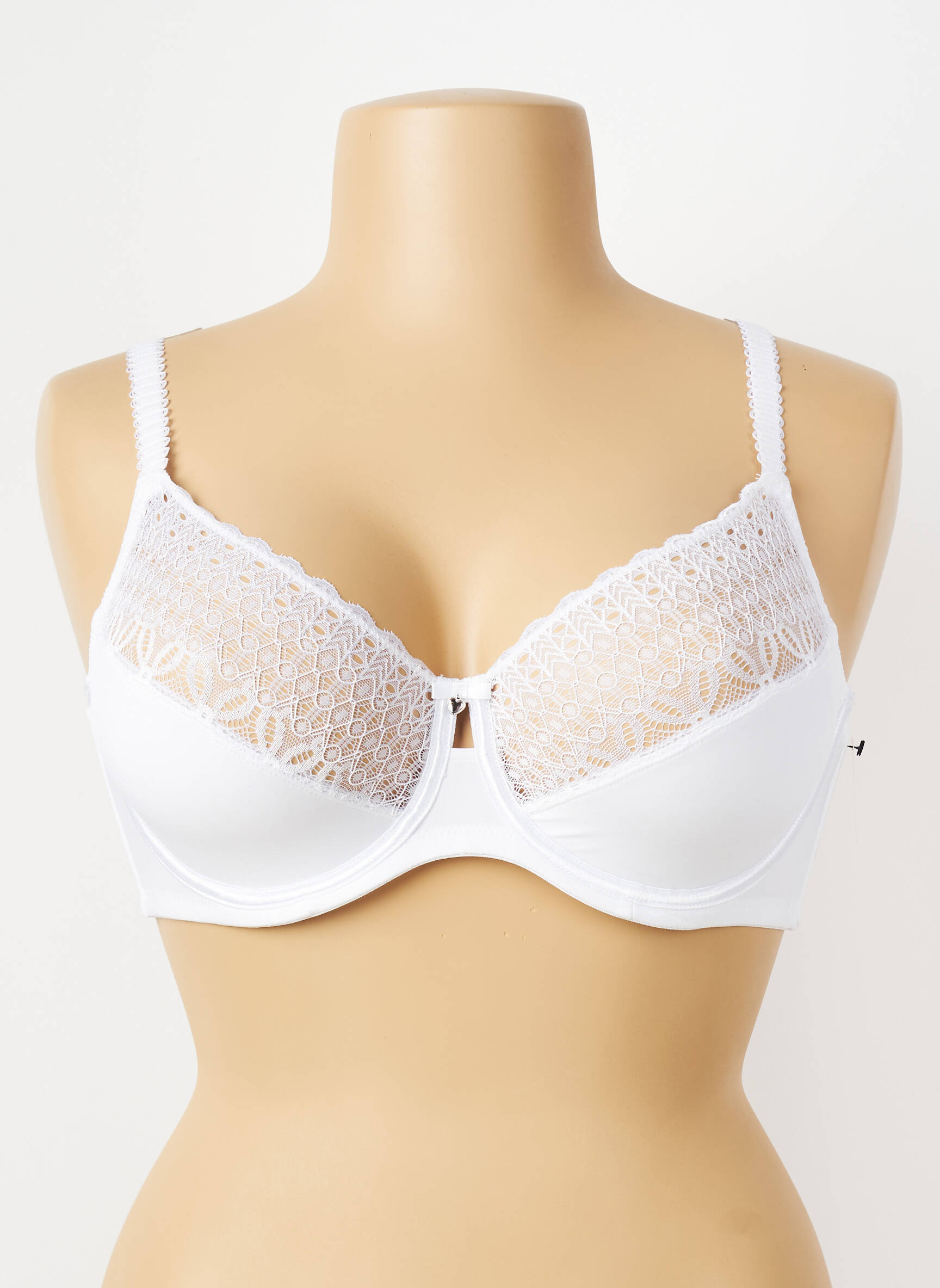 Soutien-gorge effet matière satinée haut soutien-gorge emboitant blanc SASSA femme