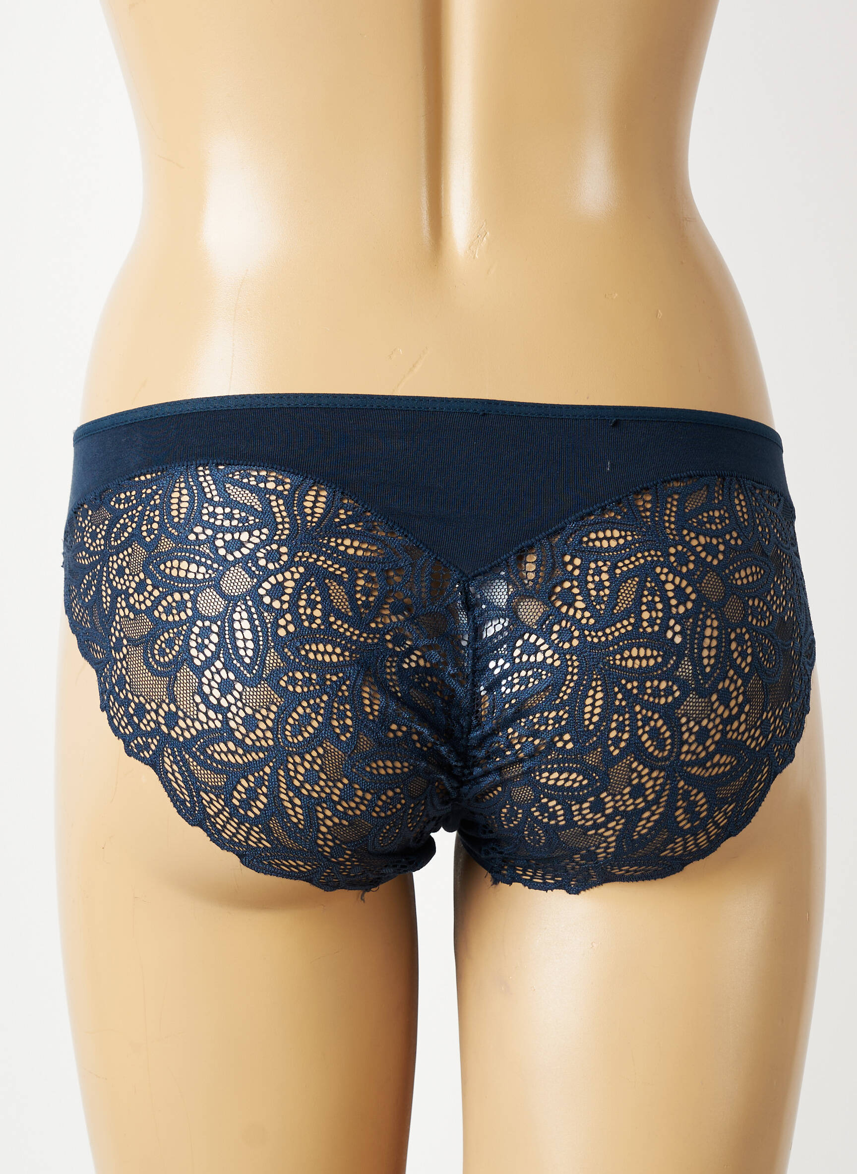 Culotte effet matière satinée bleu JANIRA femme