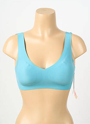 Soutien-gorge effet matière satinée haut soutien-gorge avec mousse de rembourrage amovible bleu SLOGGI femme