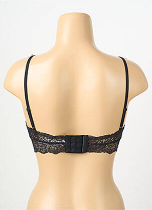 Soutien-gorge sans armature haut soutien-gorge avec mousse de rembourrage amovible noir JANIRA femme