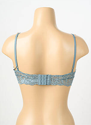 Soutien-gorge sans armature haut soutien-gorge avec mousse de rembourrage amovible bleu JANIRA femme