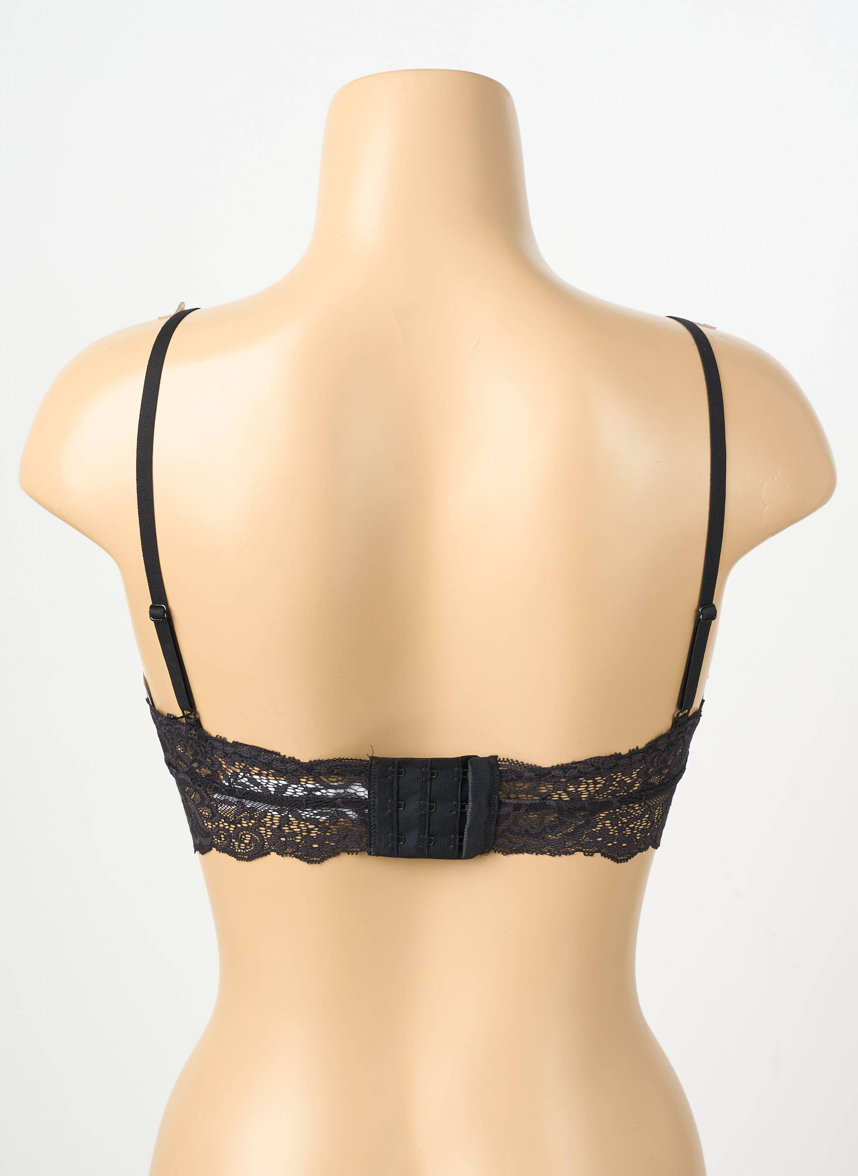 Soutien-gorge sans armature haut soutien-gorge avec mousse de rembourrage amovible noir JANIRA femme