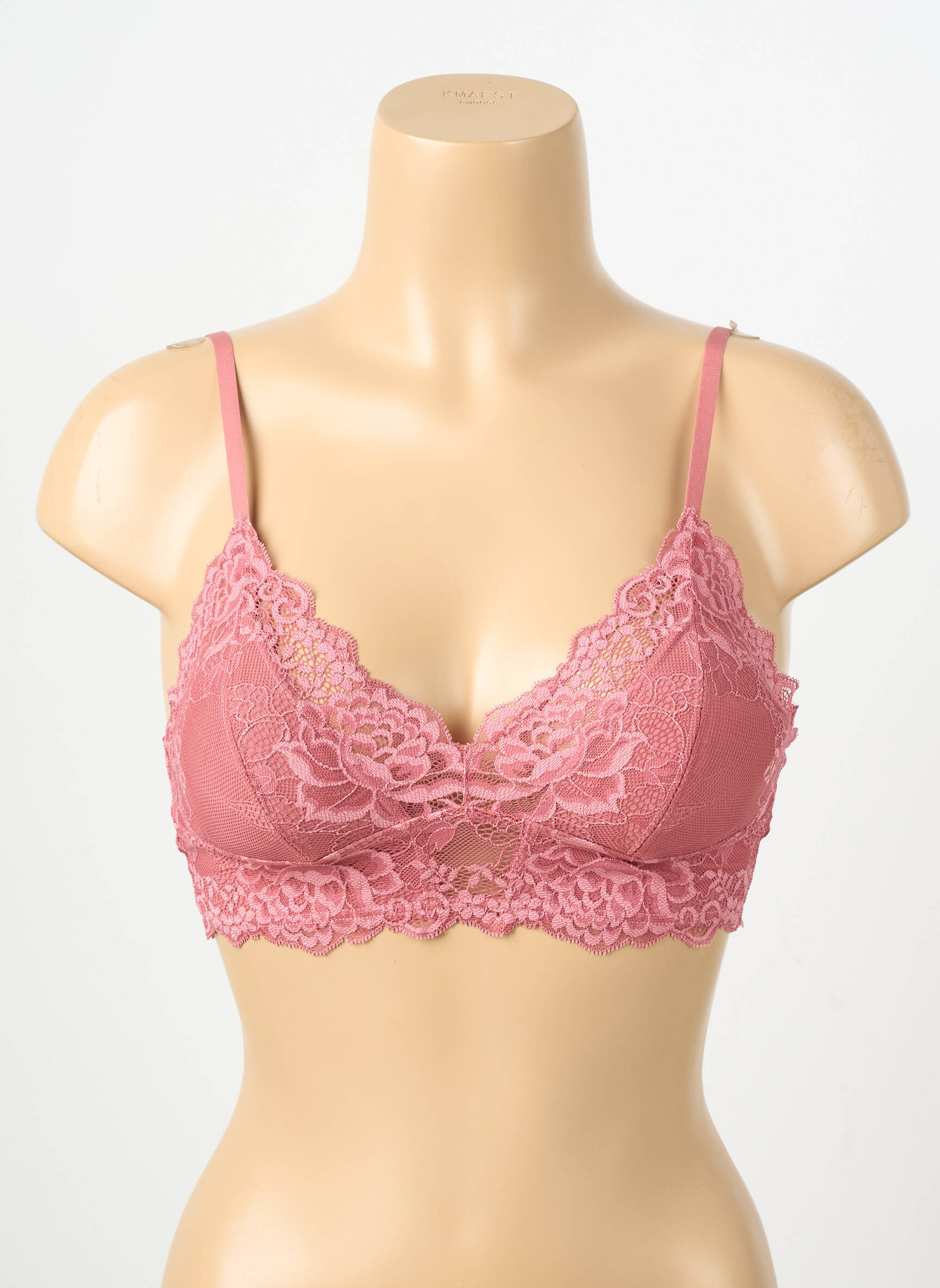 Soutien-gorge sans armature haut soutien-gorge avec mousse de rembourrage amovible rose JANIRA femme
