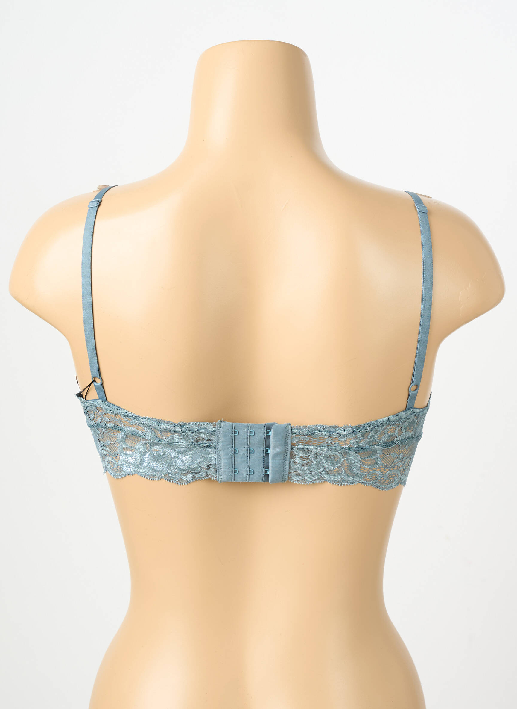 Soutien-gorge sans armature haut soutien-gorge avec mousse de rembourrage amovible bleu JANIRA femme