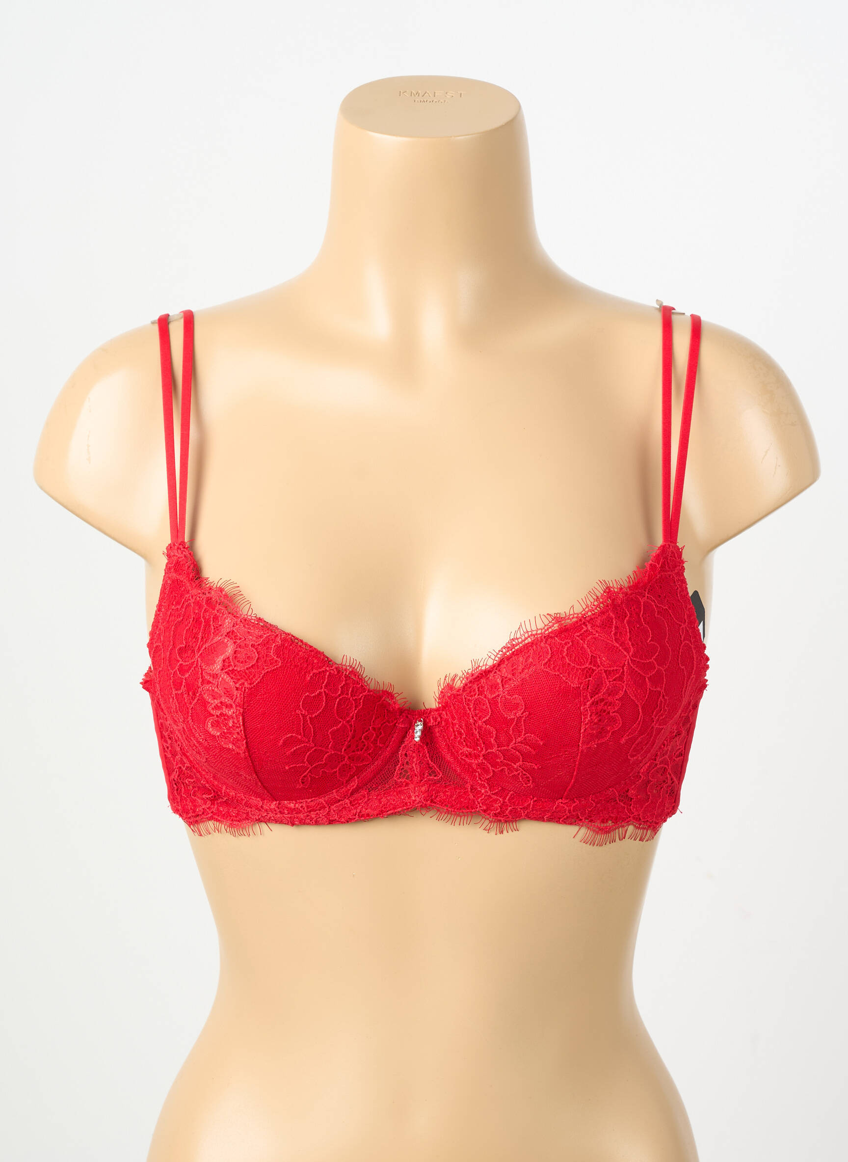 Soutien-gorge légère et transparente haut soutien-gorge moulé rouge PIEGE femme