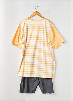 Pyjashort imprimé rayures orange ROSE POMME homme