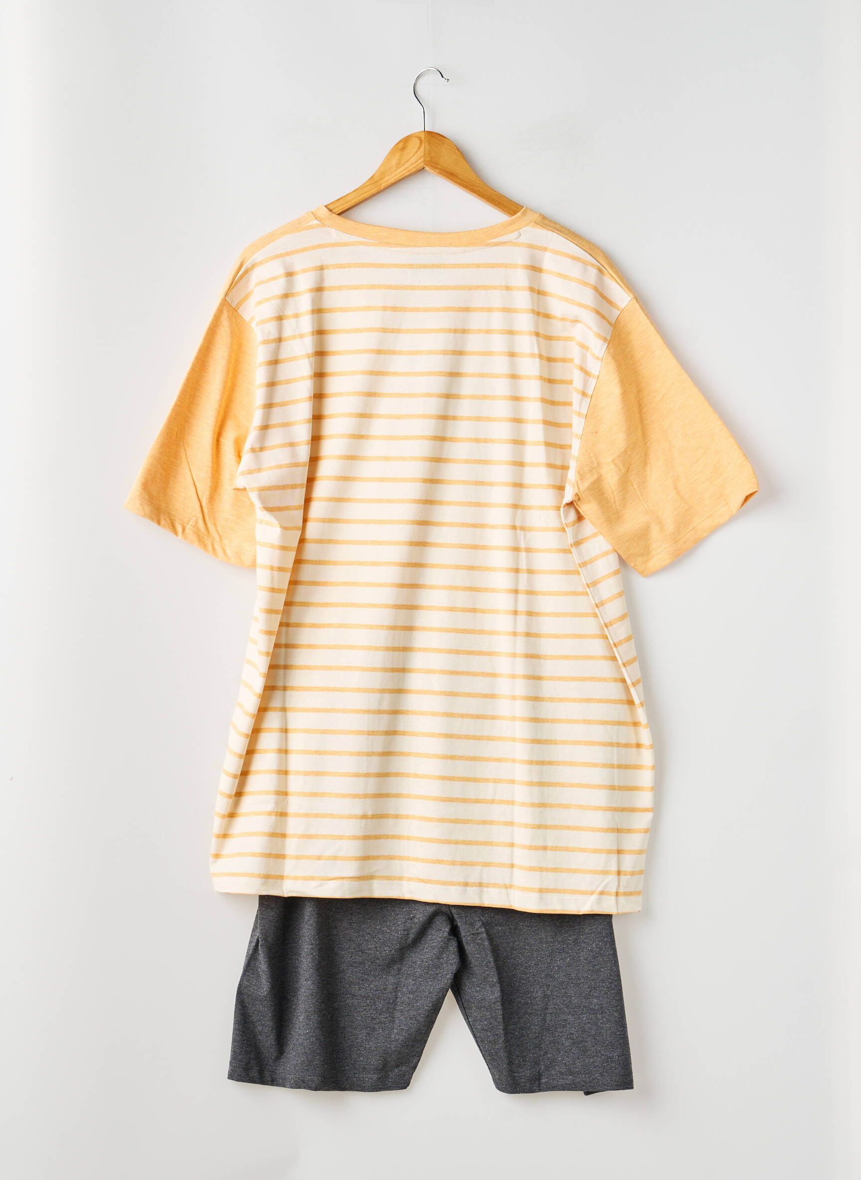 Pyjashort imprimé rayures orange ROSE POMME homme