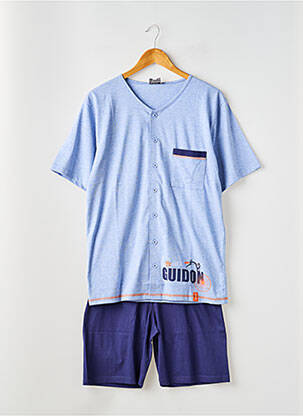 Pyjashort col v bleu ROSE POMME homme