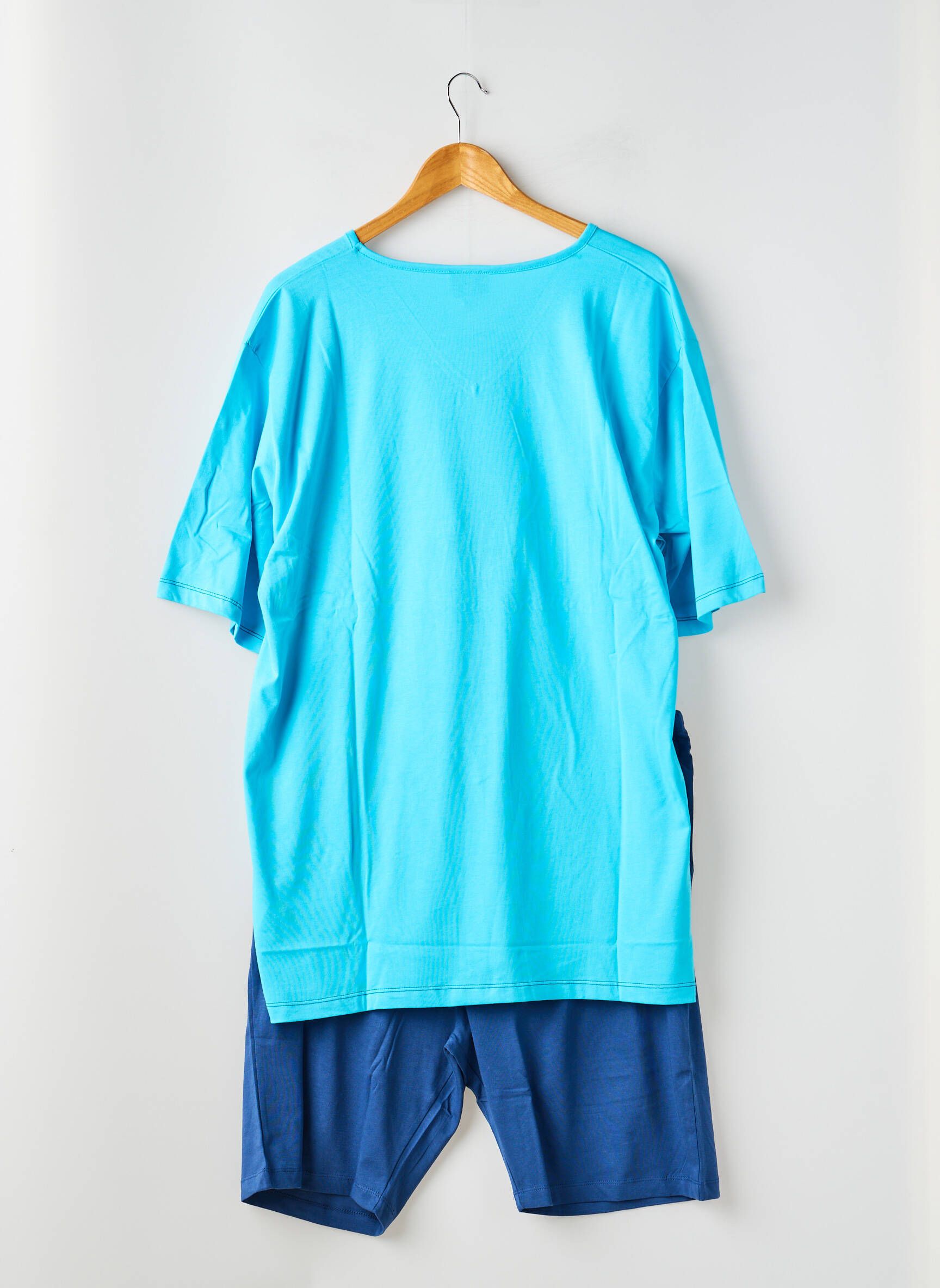 Pyjashort col v bleu ROSE POMME homme