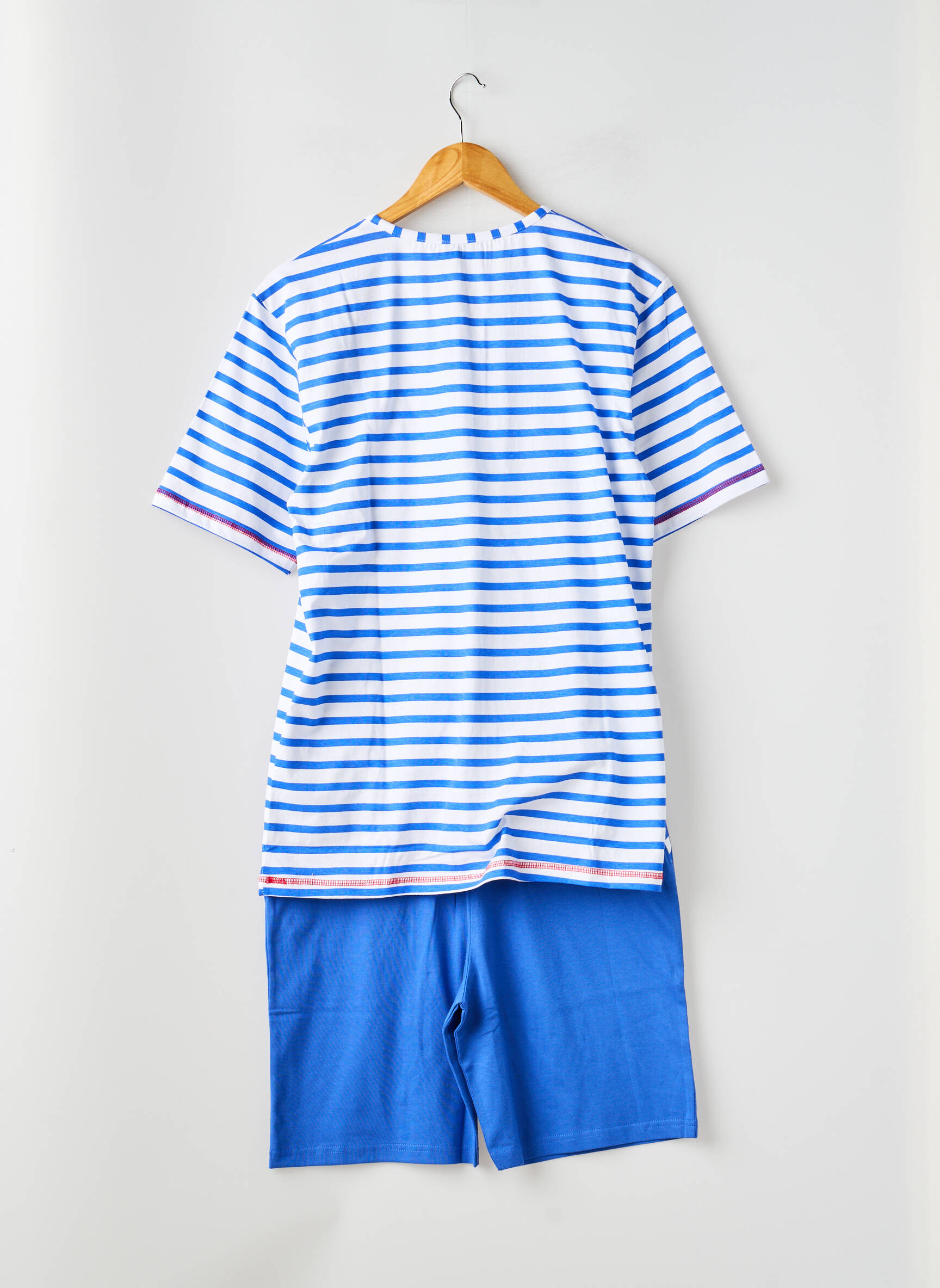 Pyjashort imprimé rayures bleu ROSE POMME homme