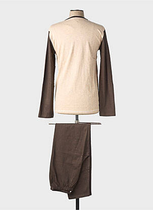 Pyjama col rond marron ROSE POMME homme
