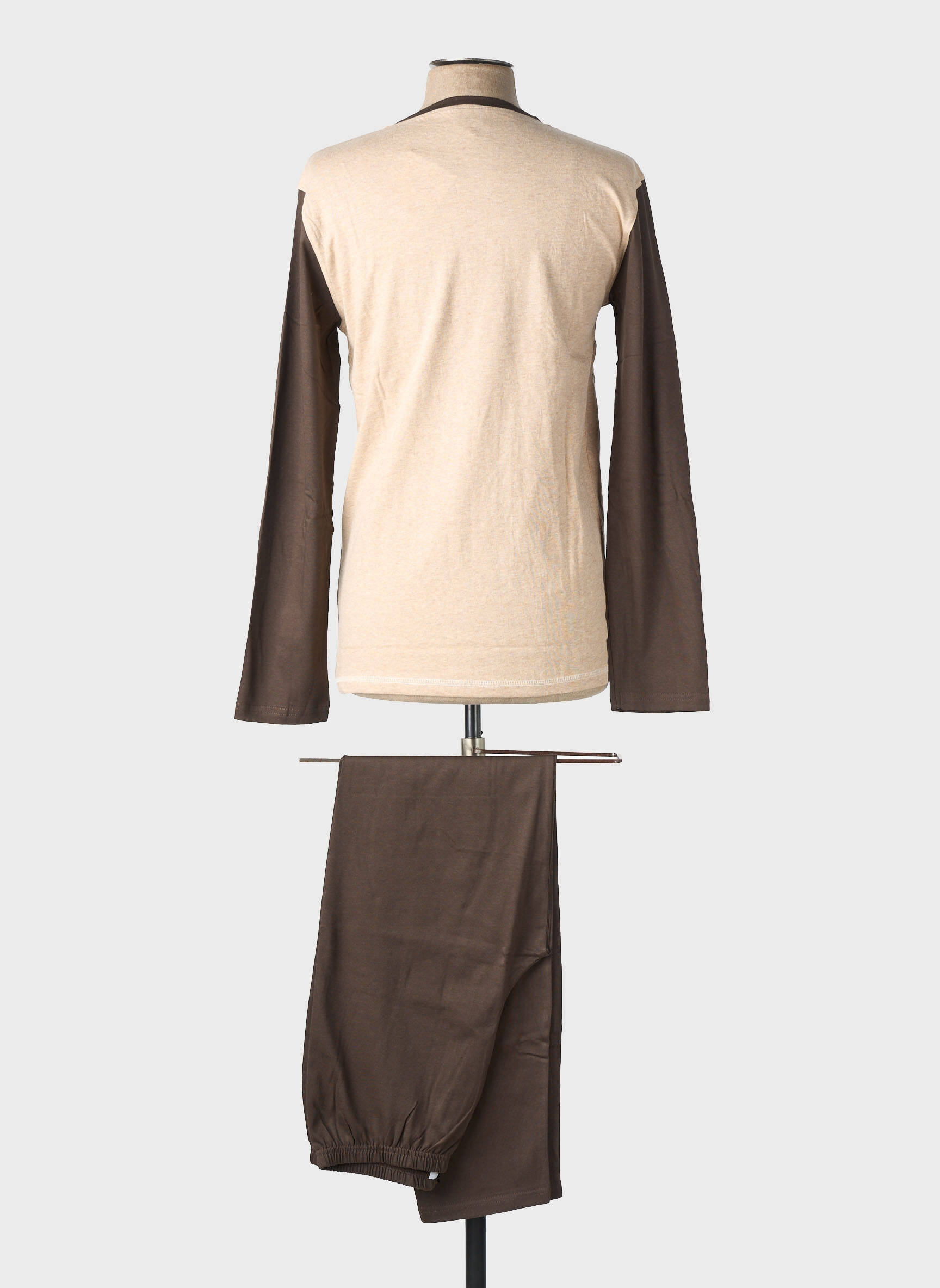 Pyjama col rond marron ROSE POMME homme