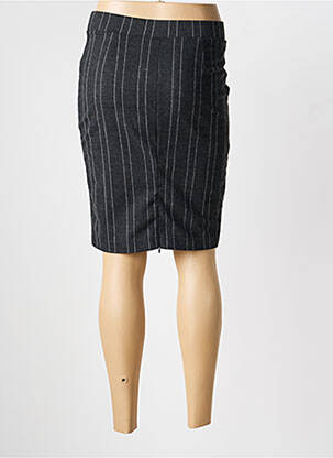 Jupe mi-longue stretch gris ICHI femme