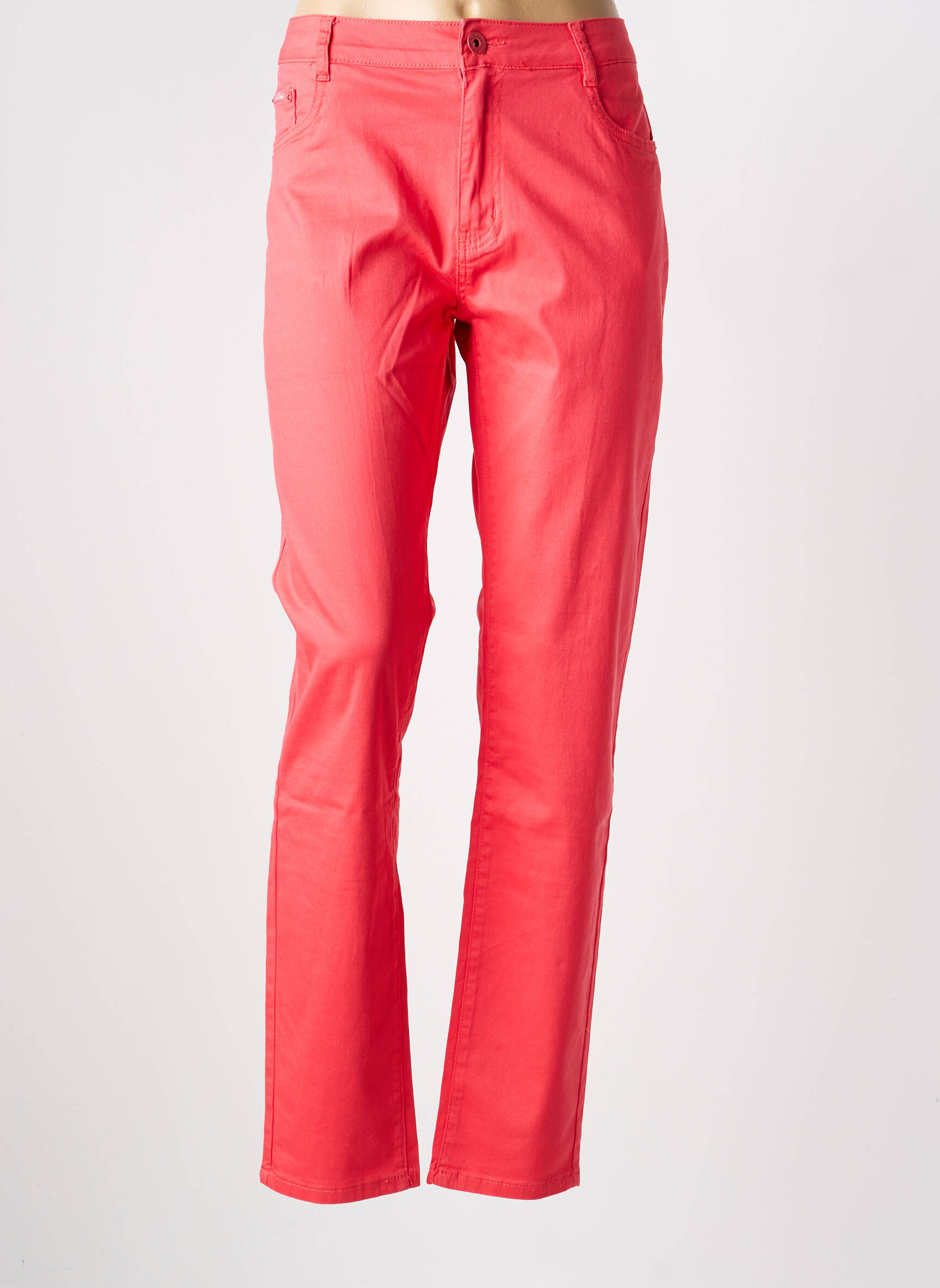 Pantalon slim stretch taille normale rose YZY femme