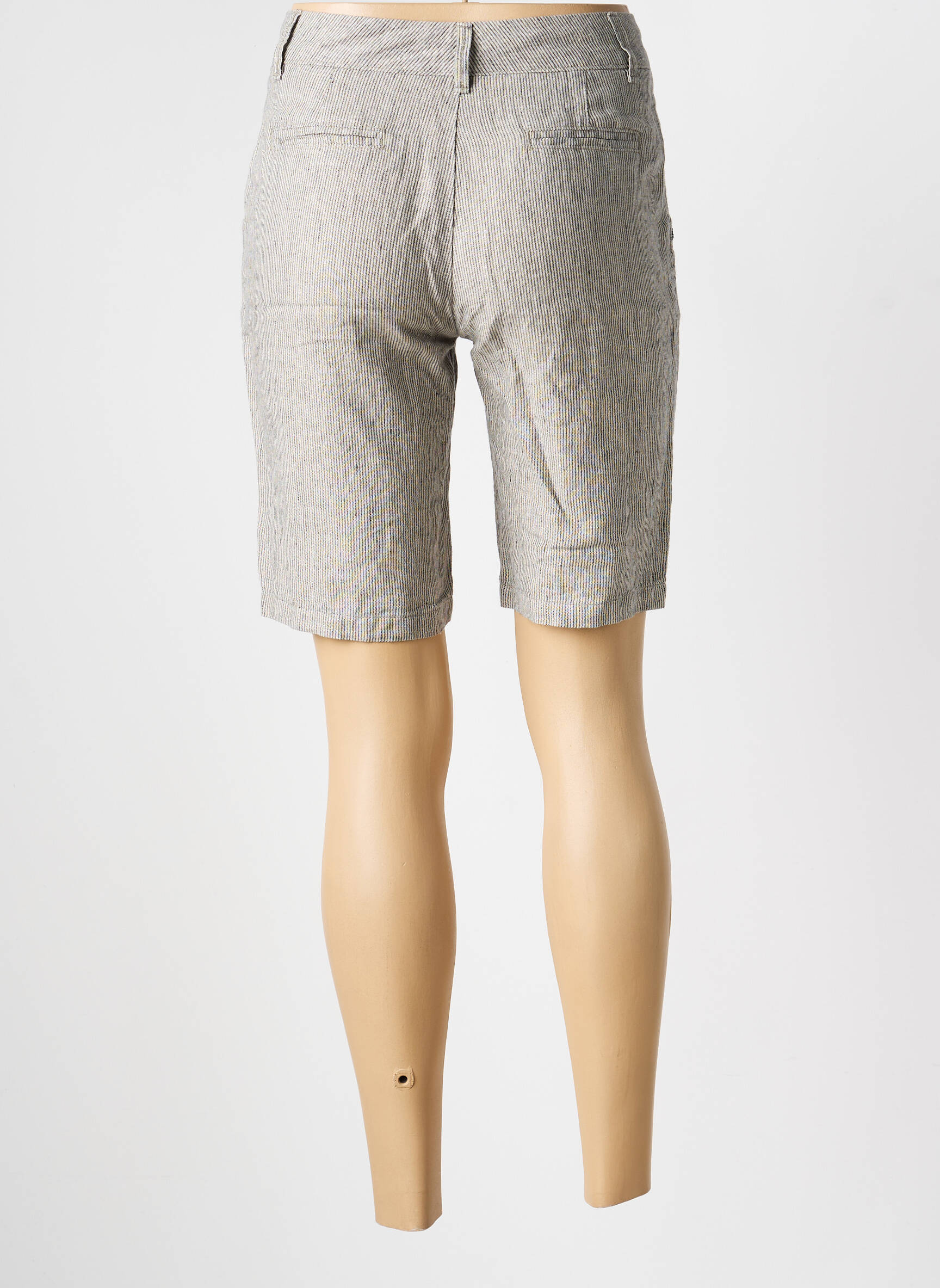 Bermuda tissage popeline taille normale beige IMPAQT femme
