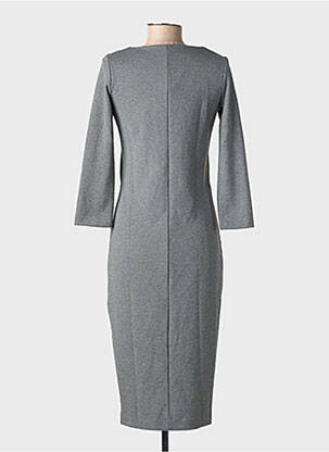 Robe mi-longue manches longues manches longues gris YAYA femme