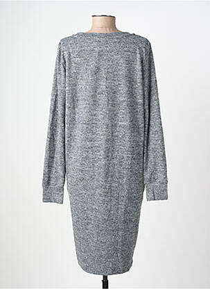 Robe pull coupe droite manches longues gris ICHI femme