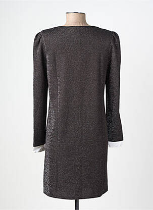 Robe courte manches longues manches longues noir EMA BLUE'S femme