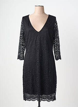 Robe courte manches 3/4 manches 3/4 noir REVD'ELLE femme