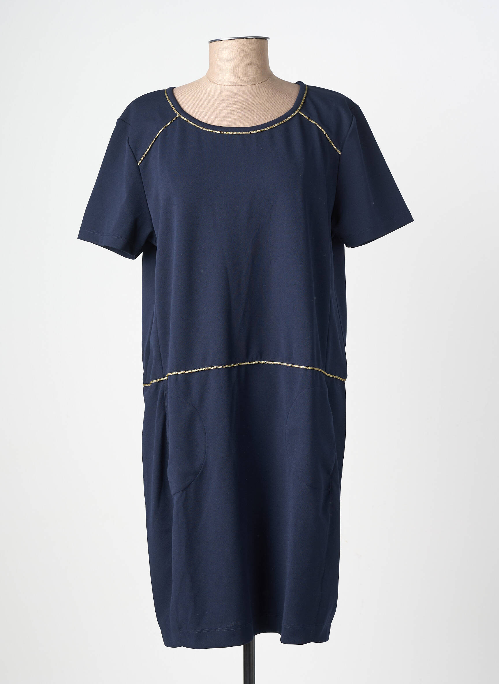 Robe courte manches courtes manches courtes bleu LE PETIT BAIGNEUR femme