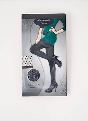 Collants stretch noir MADEMOISELLE CITRON femme