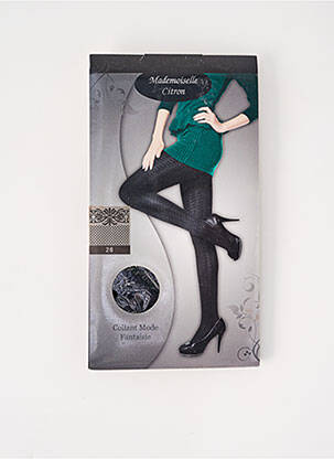 Collants stretch noir MADEMOISELLE CITRON femme