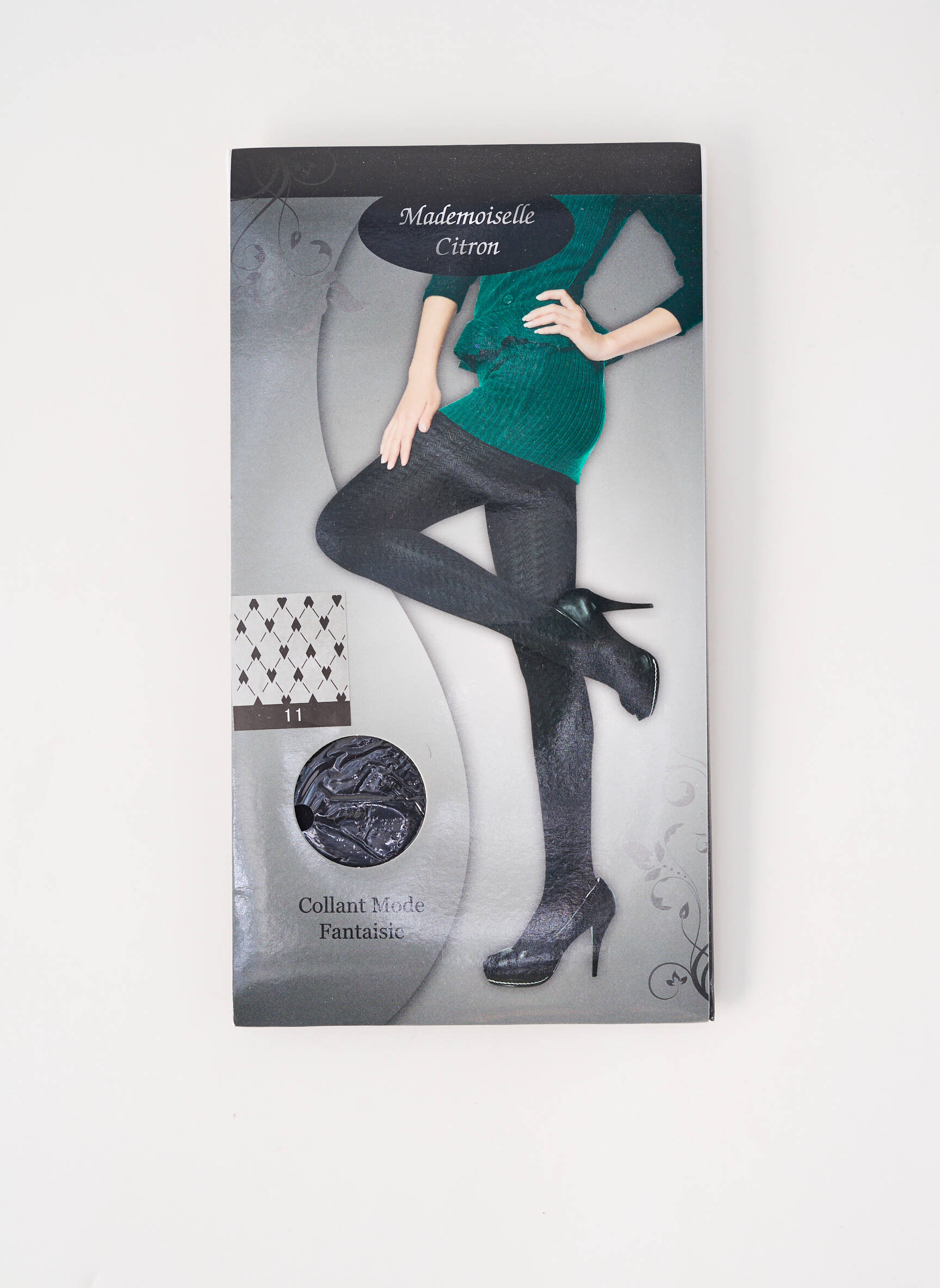 Collants stretch noir MADEMOISELLE CITRON femme