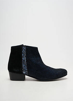 Bottines/boots cubain talon plat jusqu'à 3cm noir REQINS femme