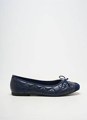 Ballerines bout rond talon plat jusqu'à 3cm bleu PRETTY SHOES femme