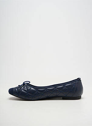 Ballerines bout rond talon plat jusqu'à 3cm bleu PRETTY SHOES femme